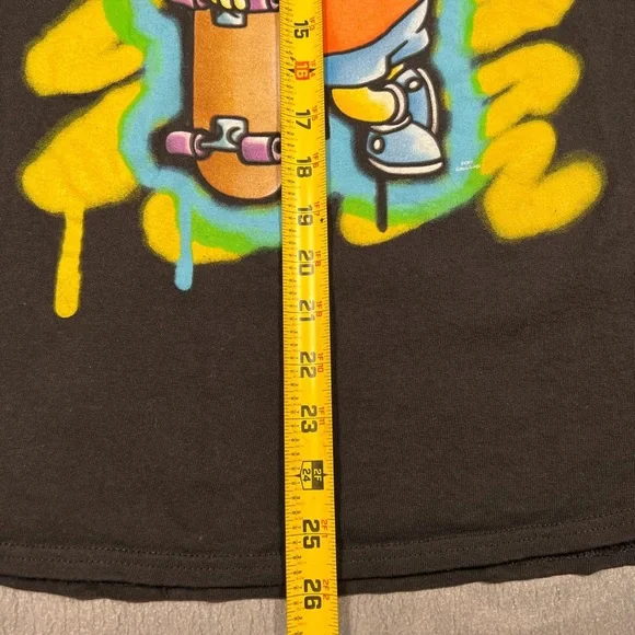 Bart Simpson graphic vintage black medium tshirt. Graffiti skateboarding Bart - Picture 4 of 8
